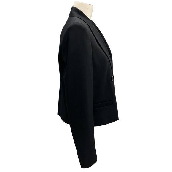 LES COPAINS BLACK 2021 CROPPED WOOL BLAZER - Picture 2 of 5